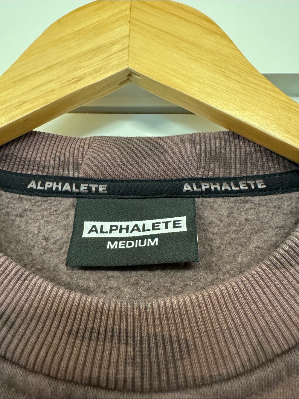 Alphalete Men's Purple Camo Crewneck Sweatshirt - Picture 3 of 3